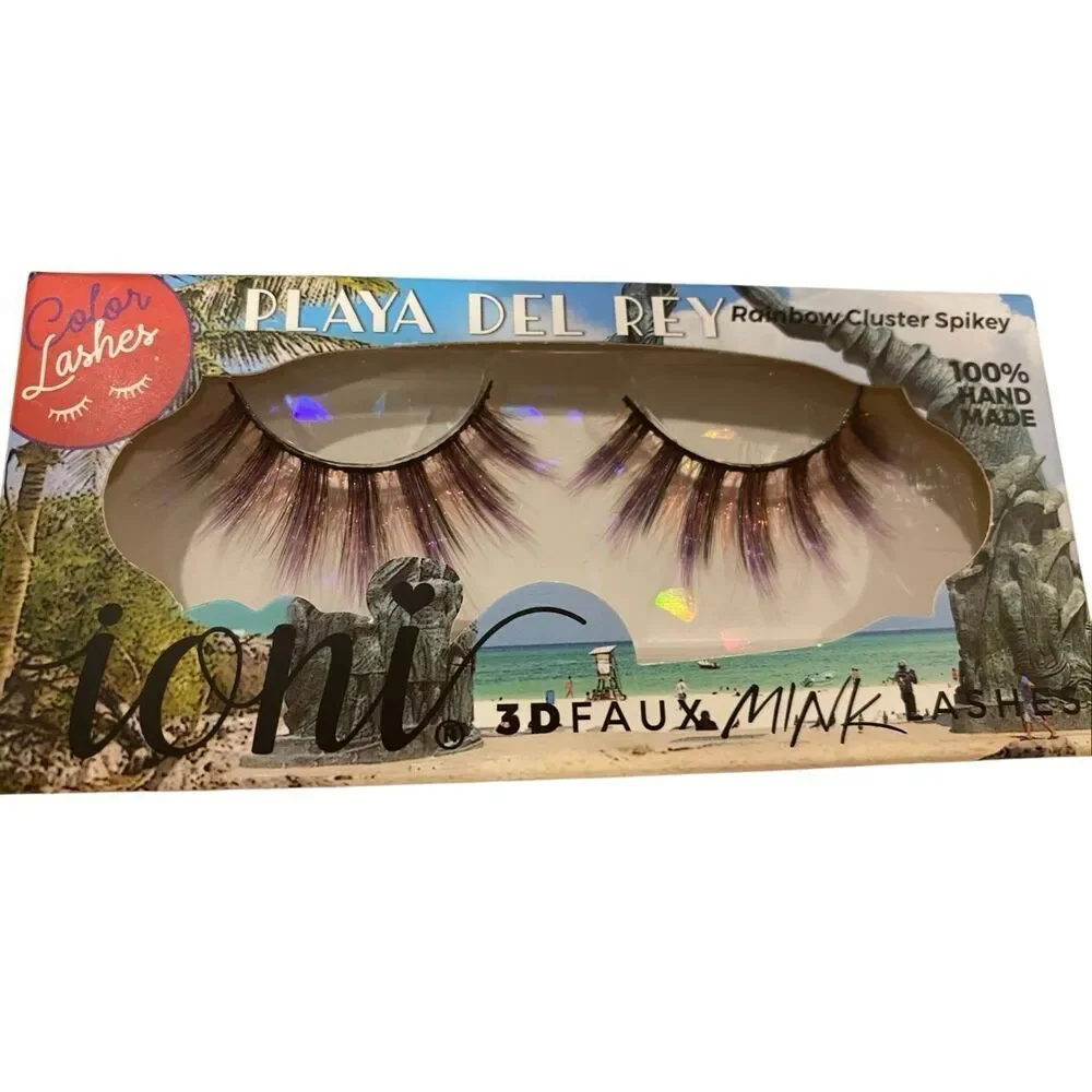 Lot 3 Ioni 3D Faux Mink Strip Lashes Wispy Dramatic Spikey Playa Del Rey Volume